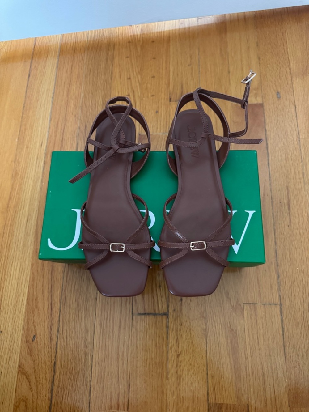 Jcrew Brown Strappy Sandals